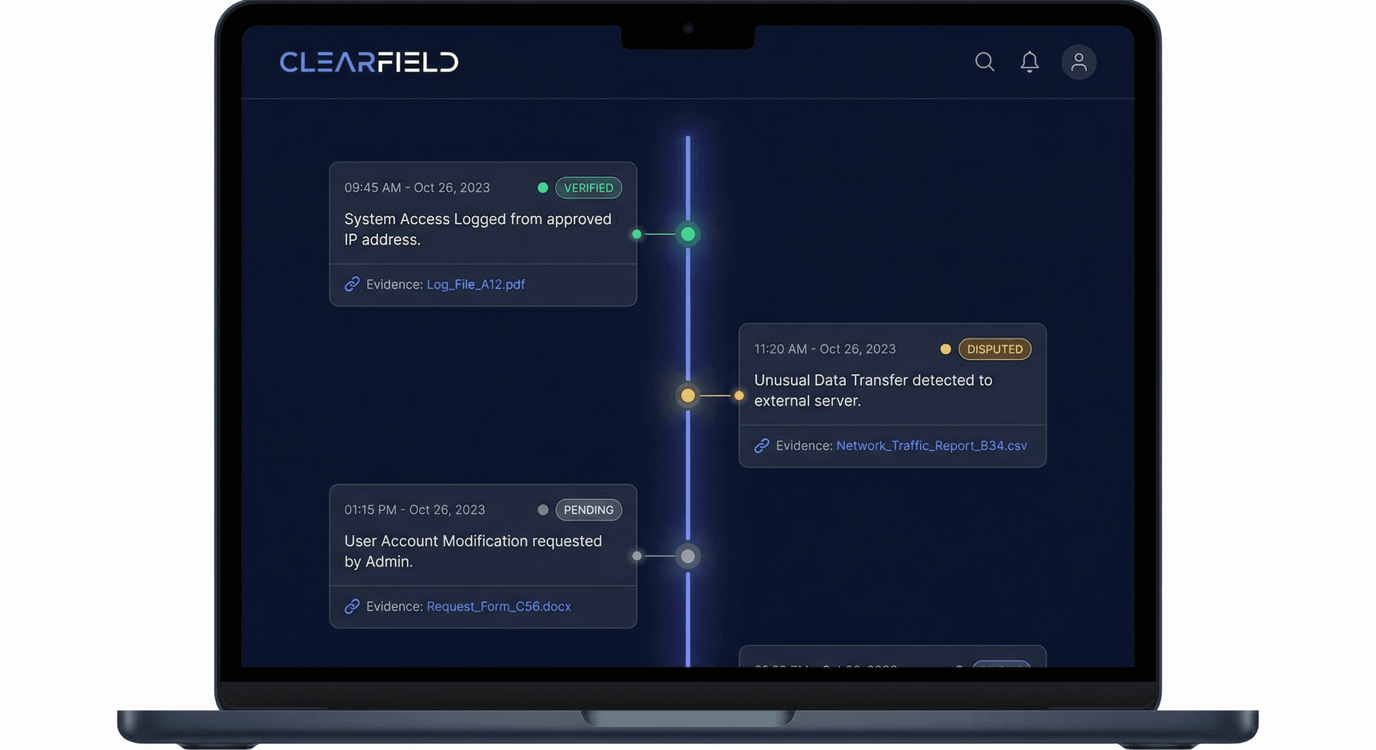 Clearfield Evidence Flow screenshot 4