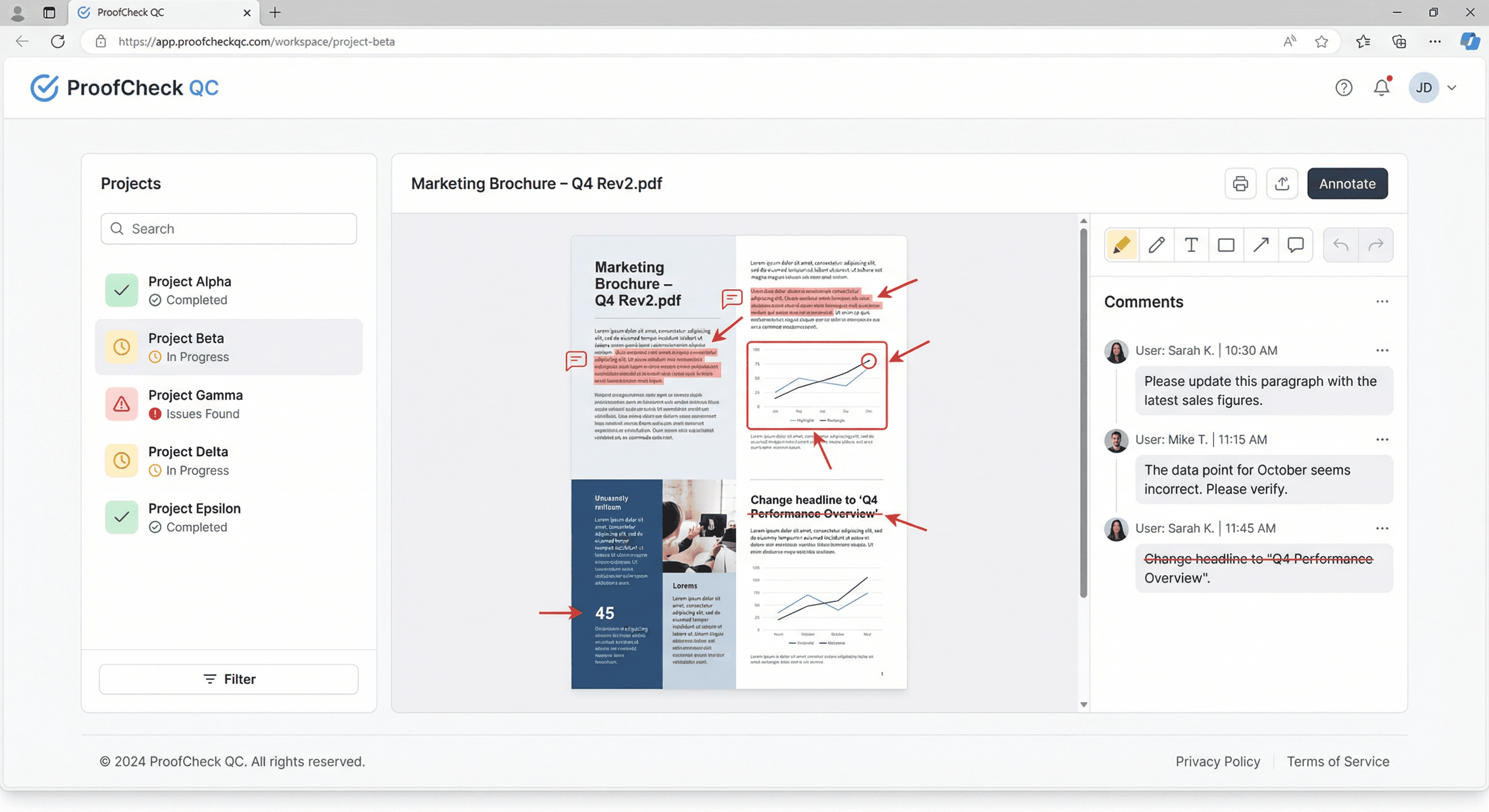 ProofCheck QC screenshot 1